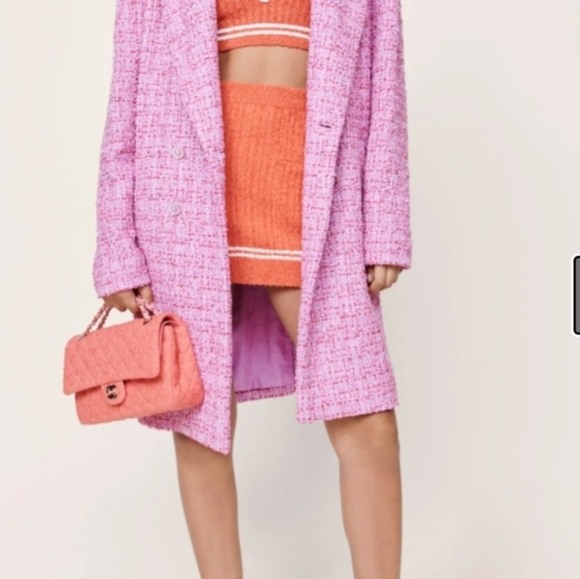 Chanel 2022 Red mink knit skirt size 36 - Picture 2 of 4